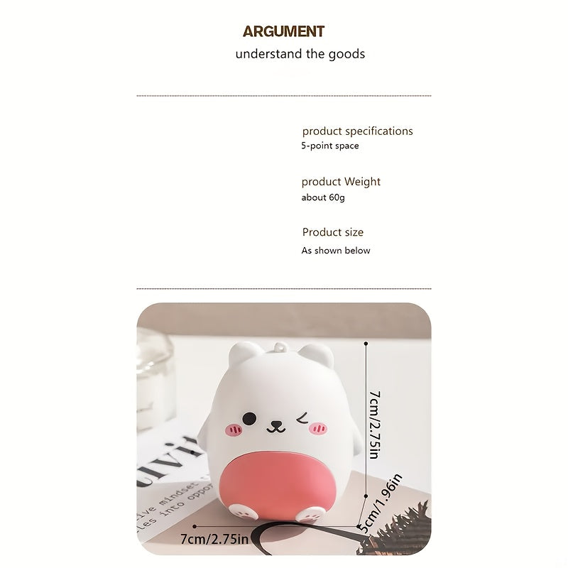 1 Cute Bear Portable Pill Box Organizer - Large Capacity Sealed Medicine Storage Box with Lid & Easy-Open Design, Durable ABS Material